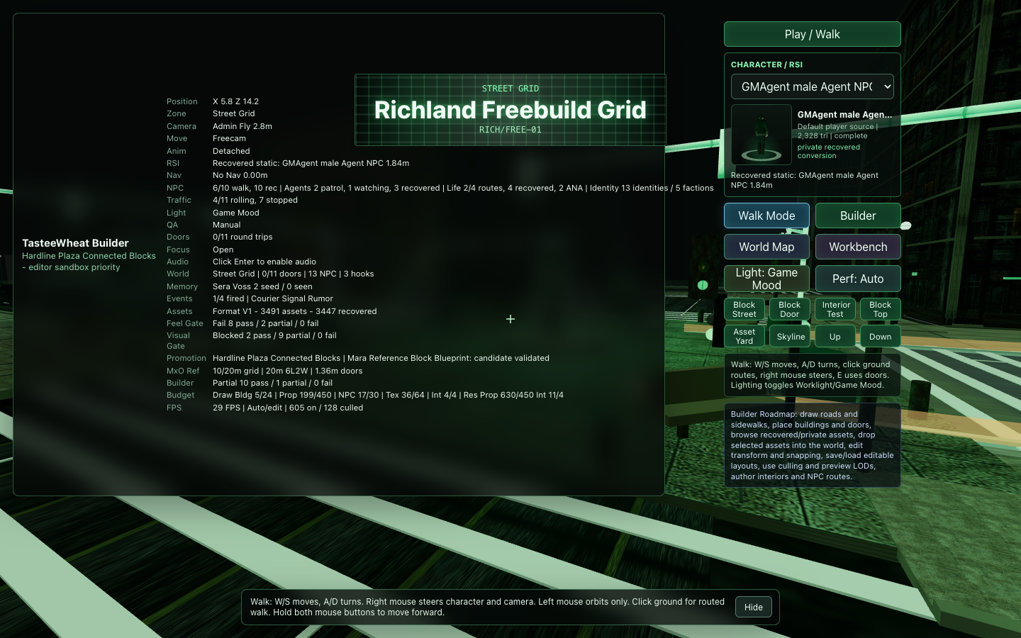 Spawn Player View screenshot from the Freebuild preview
